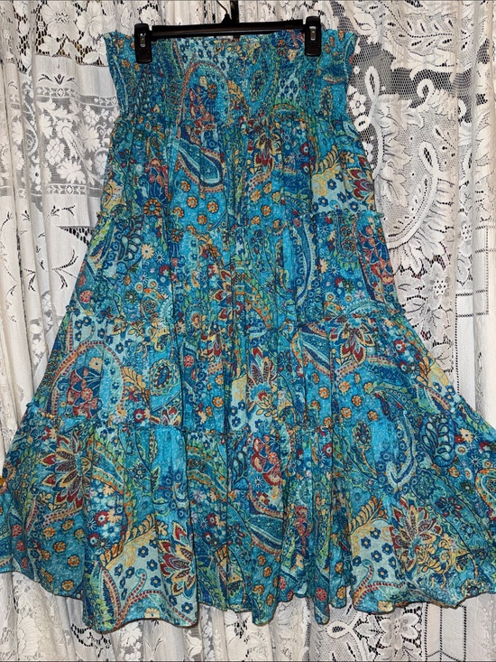 Lauren Ralph Lauren Dresses & Skirts - Lauren Ralph Lauren Turquoise Paisley Maxi Skirt